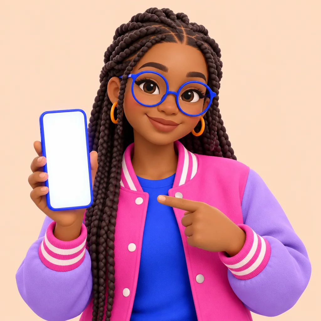 Illustrated mobile developer character